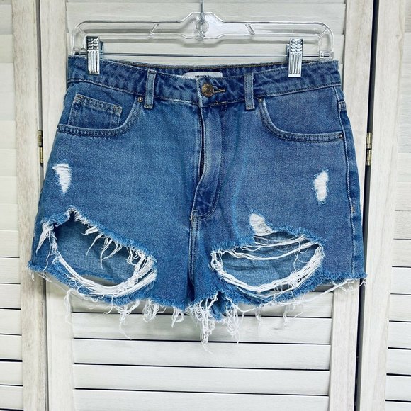 Forever 21 Pants - Forever 21 Women's  Distressed Denim Shorts Sz 27